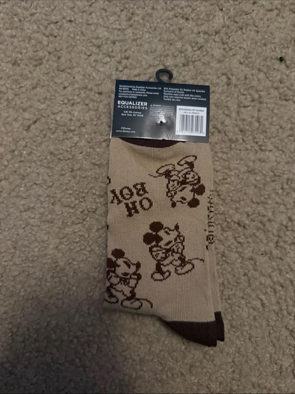 Disney Beige and Brown Novelty Socks